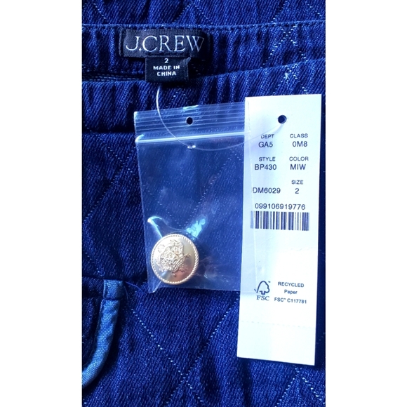 26. J.Crew Quilted denim mini skirt - Picture 9 of 9